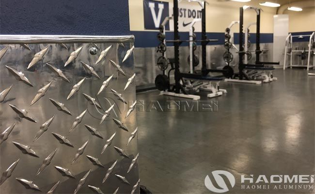 Aluminum Diamond Plate Sheets For Gym Wall Covering