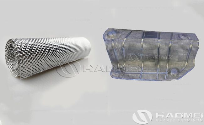 Hemispherical embossed aluminum heat shield sheet Hemispherical embossed aluminum heat shield sheet