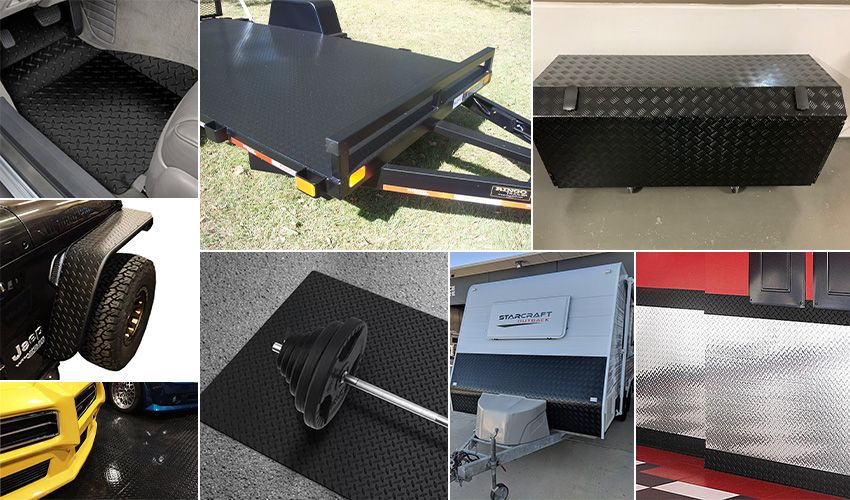 black checker plate sheet application