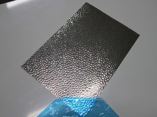Hammer embossed aluminum sheets