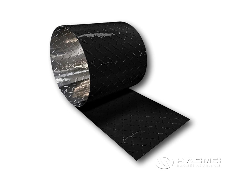 black aluminum diamond plate